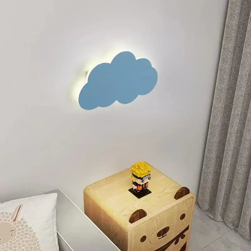 Blue pastel cloud led wall lamp by decorbites for kids bedroom colorful cartoon lighting decorbites cloud led