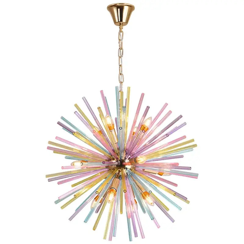 Pastel dandelion pendant lamp with brass finish and chain suspension ideal for kids bedroom decorbites dandelion pendant