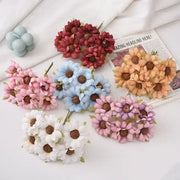 Pastel decorbites daisy sunflower bouquet with artificial pastel daisies in pink blue peach lavender and white for wedding decor