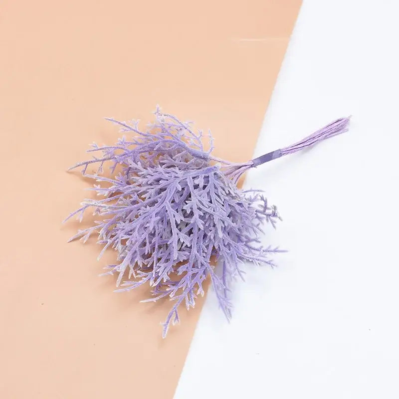 A pastel lavender and mint delicate artificial plants arrangement featuring fine feathery branches for living room decorbites 10pcs artificial plants