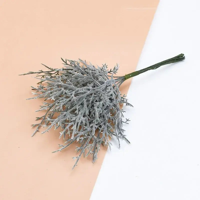 Pastel lavender and mint 10pcs artificial plants featuring frosty gray twig-like branches with green stems for living room decor
