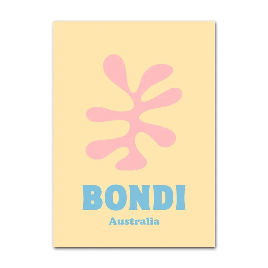 Pastel Smiley Flower Canvas Art Print - Posters