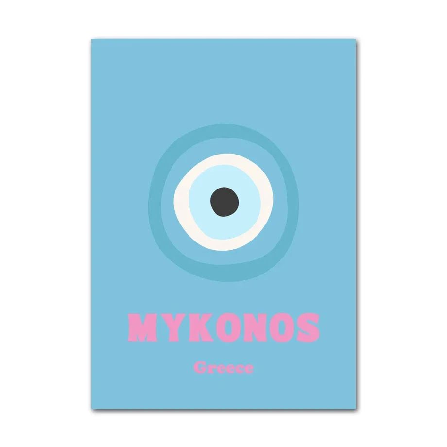 Pastel Smiley Flower Canvas Art Print - Posters