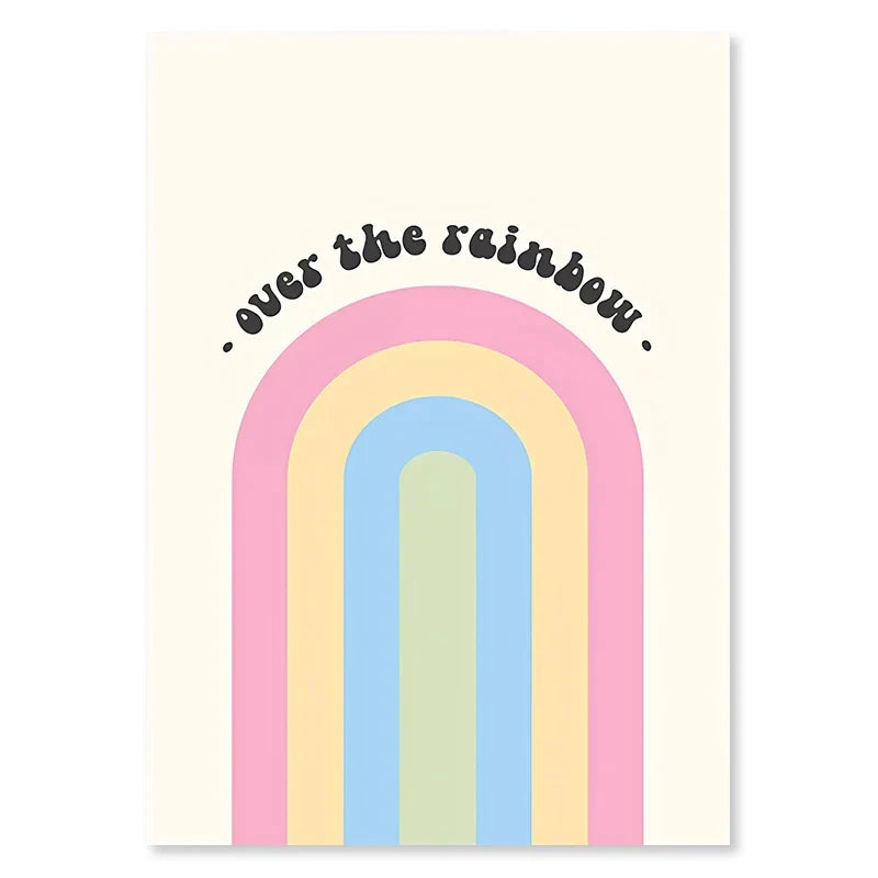 Pastel Smiley Flower Canvas Art Print - Posters