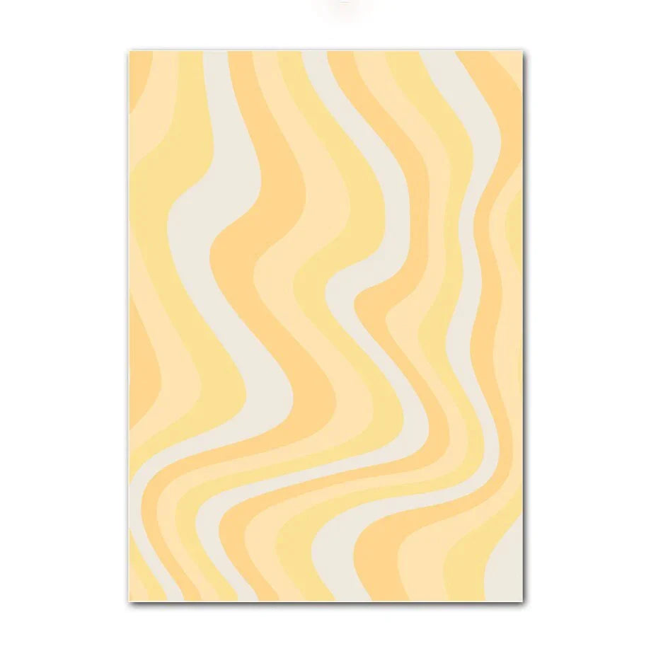 Pastel Smiley Flower Canvas Wall Art - Posters