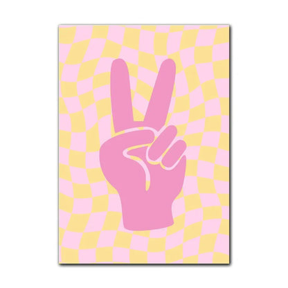 Pastel Smiley Flower Wall Art for Home - Posters