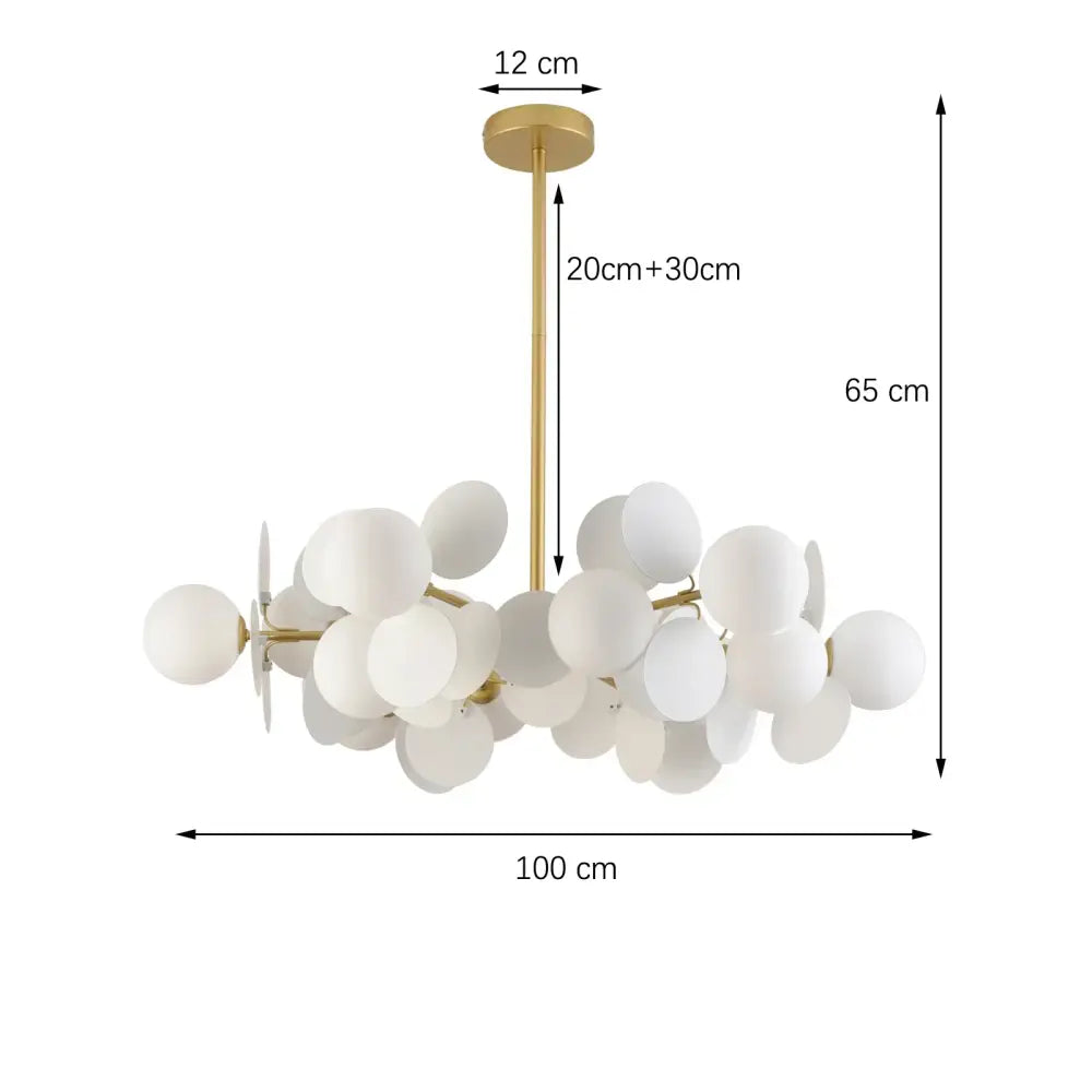 Modern white glass globe chandelier with gold-toned metal frame colorful chandelier pendant for dining room decorbites