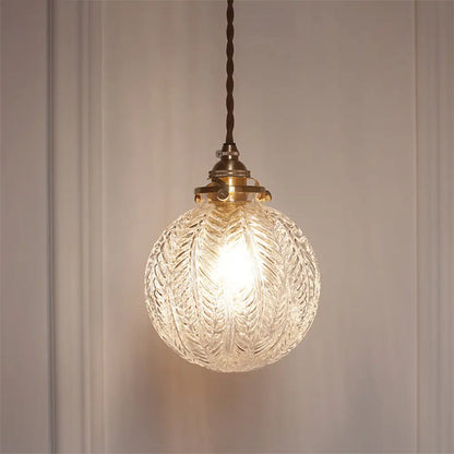 Pauline - Modern Industrial Sphere Ceiling Light Single Clear Glass Hanging Pendant Light for Living Room