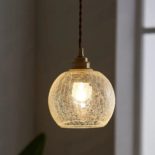 Pauline - Modern Industrial Sphere Ceiling Light Single Clear Glass Hanging Pendant Light for Living Room