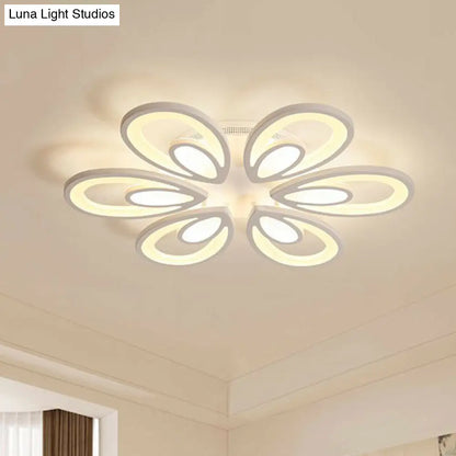 DecorBites™ DecorBites™ Peacock LED Semi Flush Light - Acrylic, Simplicity White, Ceiling Mount - Ideal for Living Room
