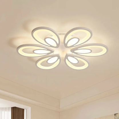 DecorBites™ DecorBites™ Peacock LED Semi Flush Light - Acrylic, Simplicity White, Ceiling Mount - Ideal for Living Room