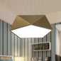 Pentagon Pendant Lighting Metal Ceiling Lamp Fixture with LED and Acrylic Diffuser