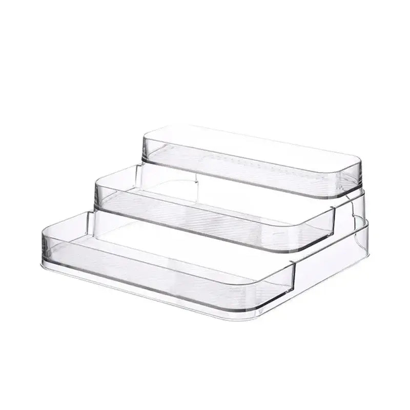 Decorbites™ clear plastic 3 tier storage rack compact cosmetic organizer stand for perfume and makeup display