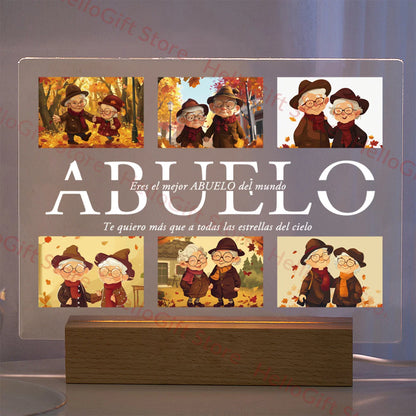 Personalized Custom Photo Text 3D Acrylic Lamp Customized Bedroom NightLight for MOM DAD LOVE Family Birthday Christmas