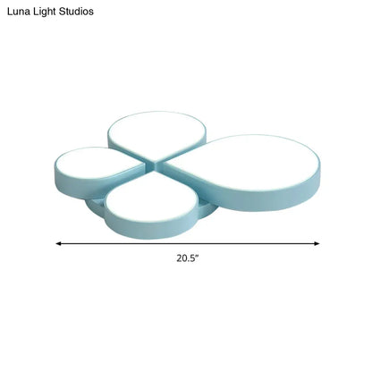 DecorBites™ DecorBites™ Petite Macaron Style LED Flush Ceiling Light for Kindergarten with Flat Petal Design