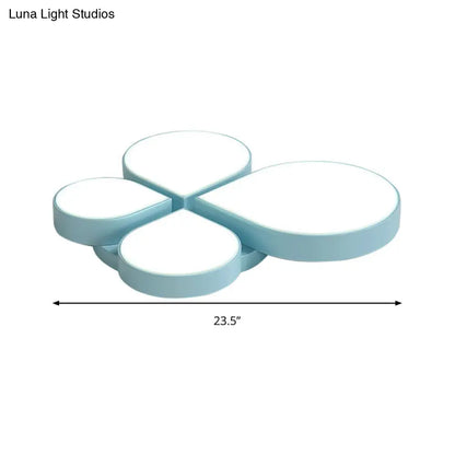 DecorBites™ DecorBites™ Petite Macaron Style LED Flush Ceiling Light for Kindergarten with Flat Petal Design