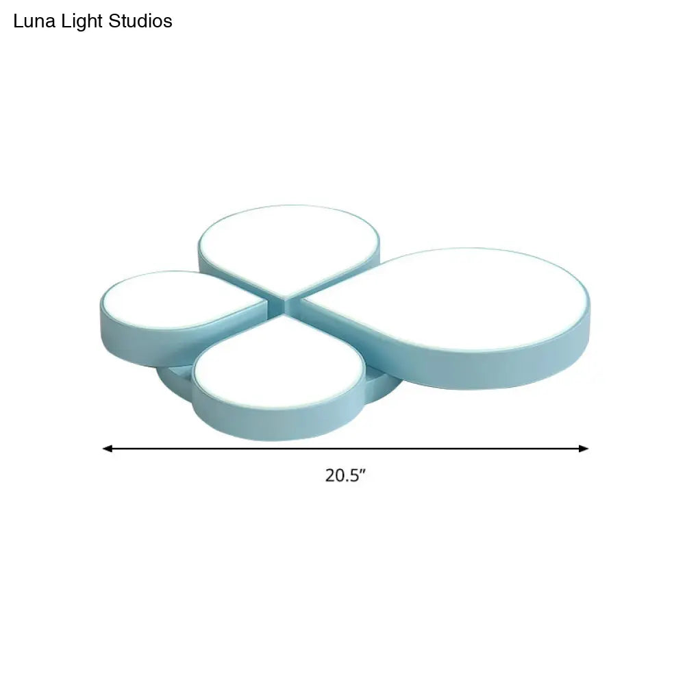 DecorBites™ DecorBites™ Petite Macaron Style LED Flush Ceiling Light for Kindergarten with Flat Petal Design