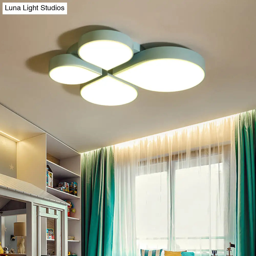 DecorBites™ DecorBites™ Petite Macaron Style LED Flush Ceiling Light for Kindergarten with Flat Petal Design