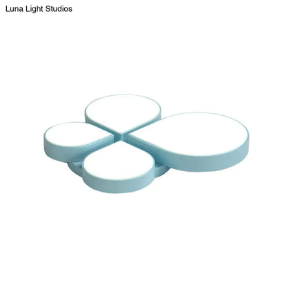 DecorBites™ DecorBites™ Petite Macaron Style LED Flush Ceiling Light for Kindergarten with Flat Petal Design