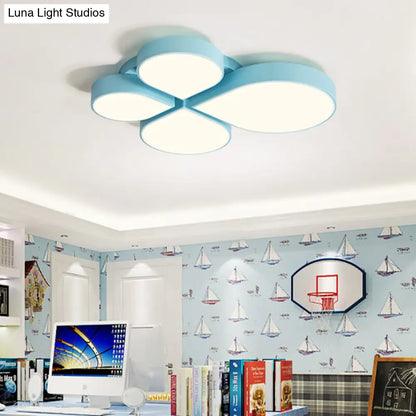 DecorBites™ DecorBites™ Petite Macaron Style LED Flush Ceiling Light for Kindergarten with Flat Petal Design
