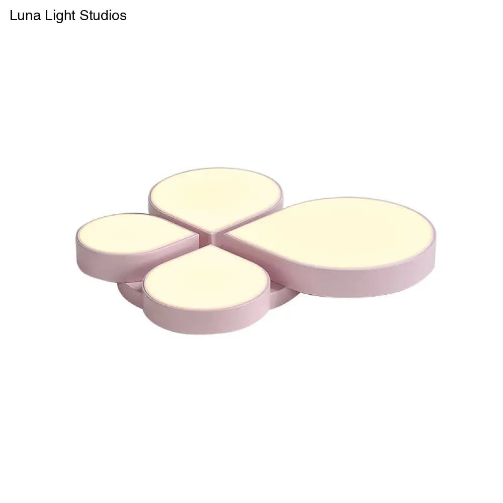 DecorBites™ DecorBites™ Petite Macaron Style LED Flush Ceiling Light for Kindergarten with Flat Petal Design