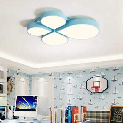 DecorBites™ DecorBites™ Petite Macaron Style LED Flush Ceiling Light for Kindergarten with Flat Petal Design
