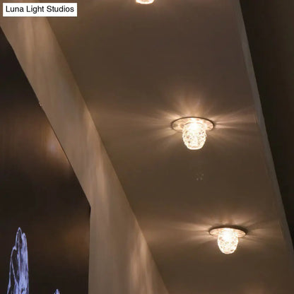 DecorBites™ DecorBites™ Pinecone Mini LED Crystal Flushmount Ceiling Light for Porch - Minimalist and Clear