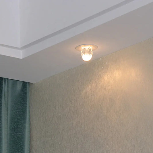 DecorBites™ DecorBites™ Pinecone Mini LED Crystal Flushmount Ceiling Light for Porch - Minimalist and Clear