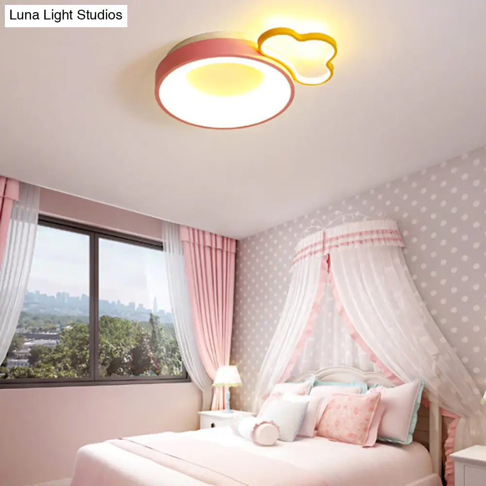 DecorBites™ DecorBites™ Pink Acrylic LED Cartoon Ceiling Light for Girls Bedroom
