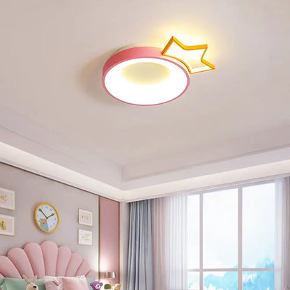 DecorBites™ DecorBites™ Pink Acrylic LED Cartoon Ceiling Light for Girls Bedroom