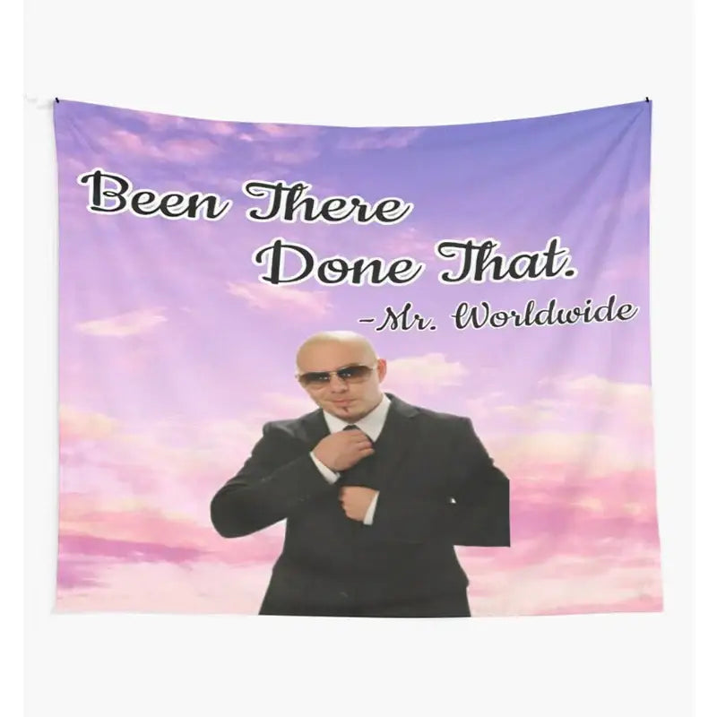 Purple and pink gradient sky-themed bulldog fun tapestry featuring a printed mr image for bedroom decorbites bulldog fun
