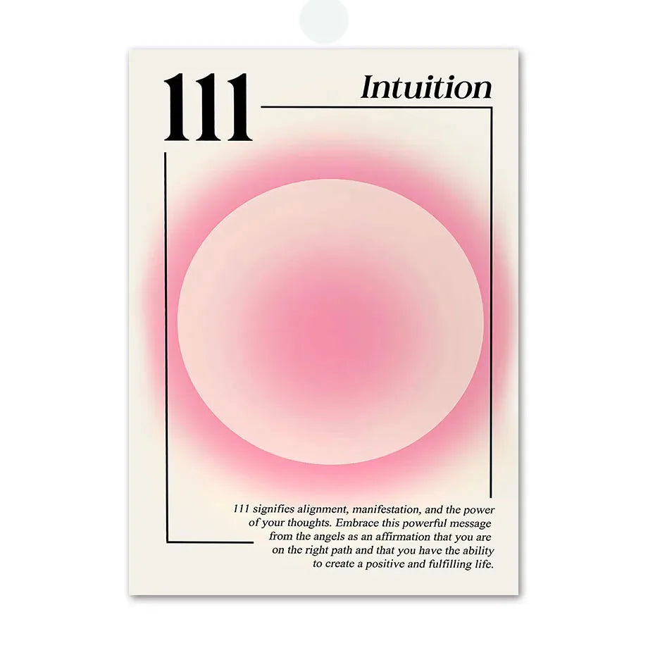 Pink Angel Number Poster - Gallery Wall Art - 10 / 30x40cm No Framed - Posters