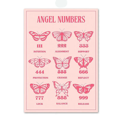 Pink Angel Number Poster - Gallery Wall Art - 17 / 30x40cm No Framed - Posters