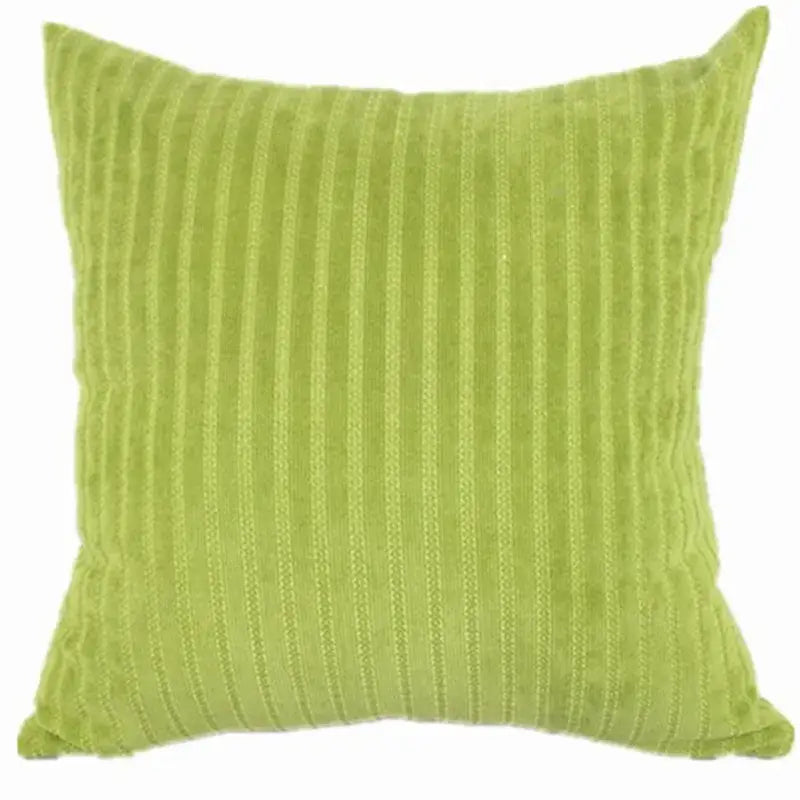 Lime green corduroy pillow with vertical ribbed texture as a decorbites corduroy pillow cover for living room decor