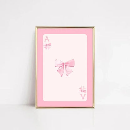Pink Bows Wall Art Set - 3 Pieces