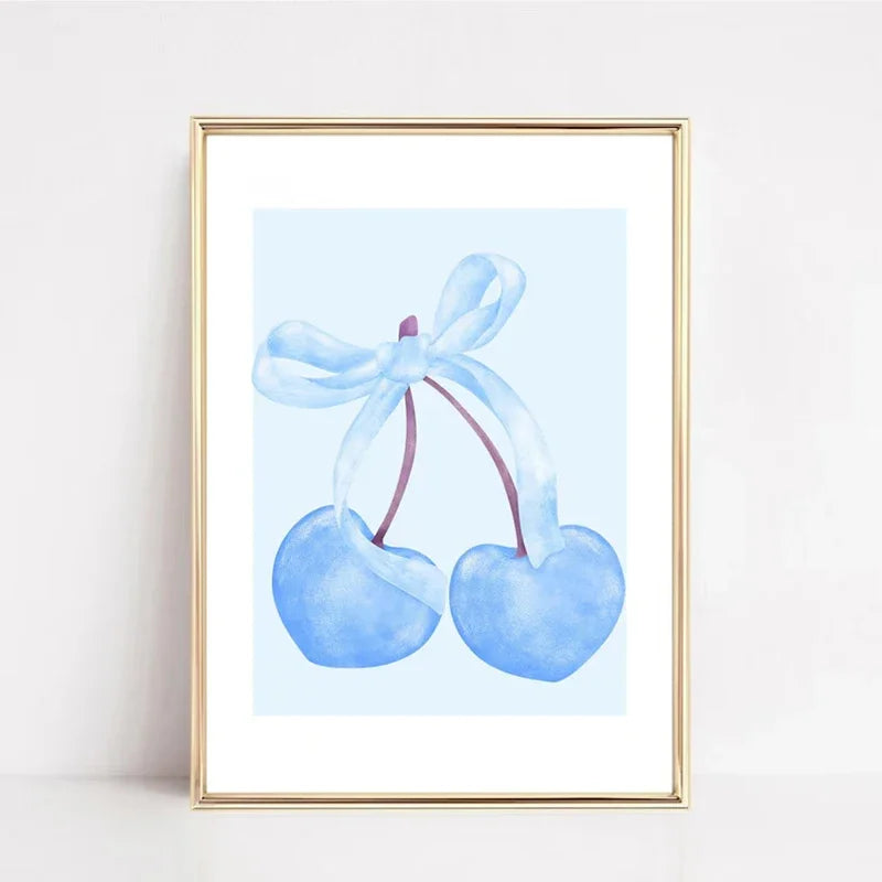 Pink Bows Wall Art Set - 3 Pieces