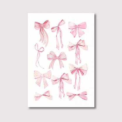 Pink Bows Wall Art Set - 3 Pieces - CJ50170-2 / 50x70cm no frame