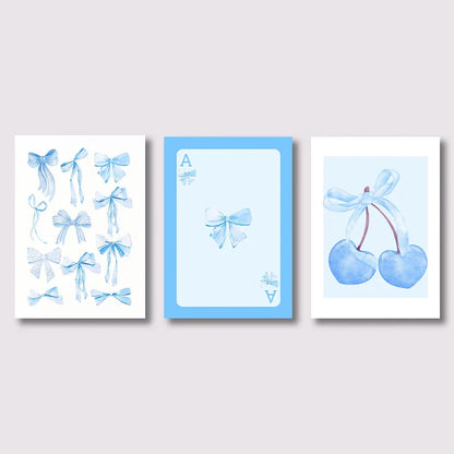 Pink Bows Wall Art Set - 3 Pieces - CJ50171-3PCS / 30x40cm no frame