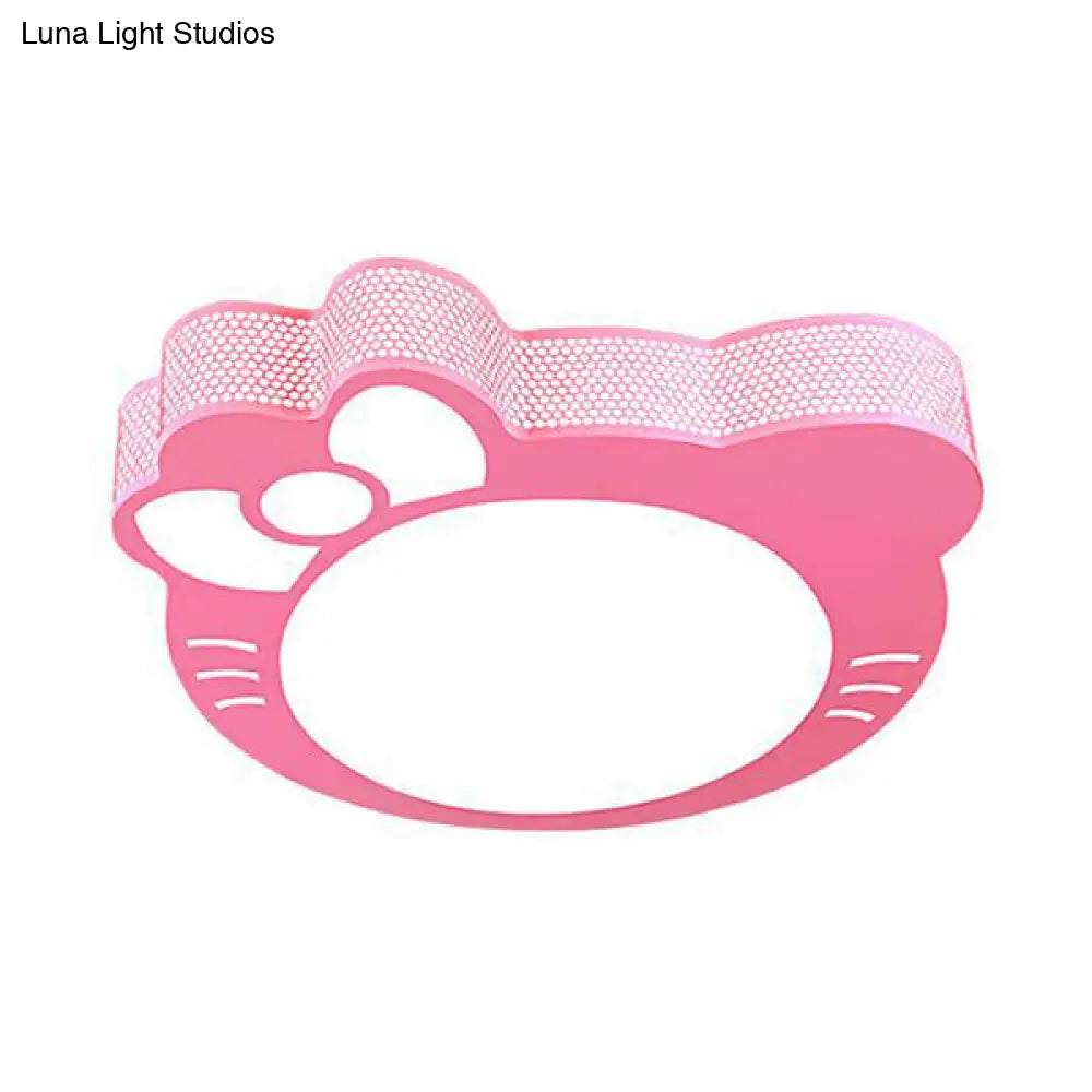 DecorBites™ DecorBites™ Pink Cartoon Acrylic Metal LED Ceiling Light for Girls' Room