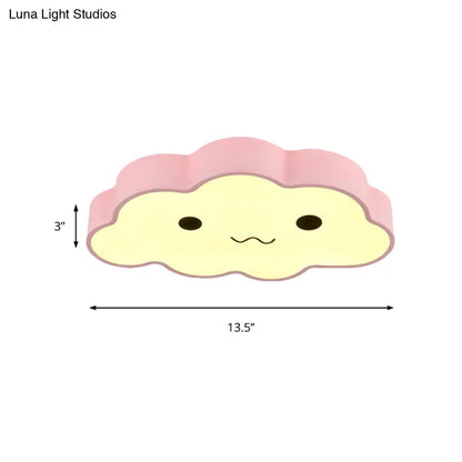 DecorBites™ DecorBites™ Pink Cloud Ceiling Light for Kids' Room or Study - Metal Fixture