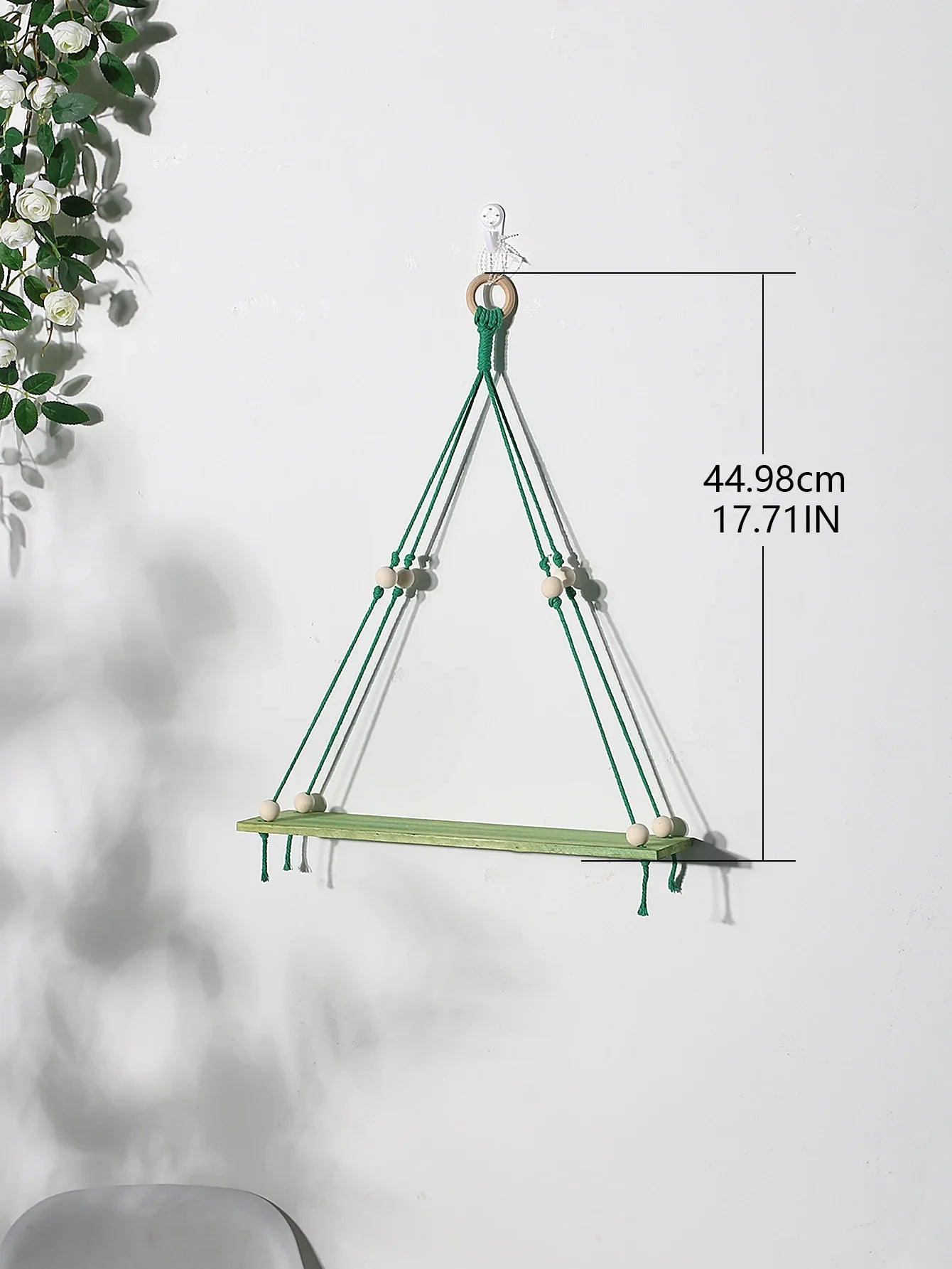 Pink/Green Wooden Wall Shelf for Kids Room