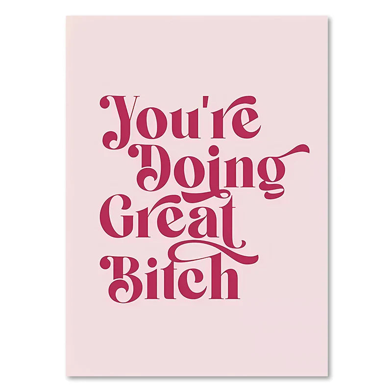 Pink Makeup Funny Quote Art Poster - 2 / 30x40 cm No Framed - Posters