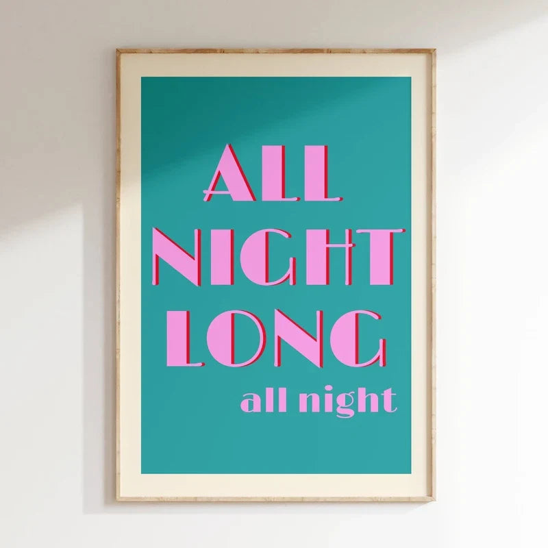 Pink Music Lyrics Wall Art Canvas - 5 / 20x30cm No Frame - Posters