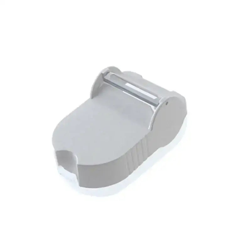 Gray plastic afralia snail peeler with metallic blade and textured grip for kitchen vegetable peeling