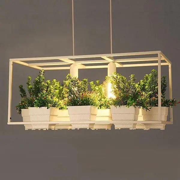 Planter Light Chandelier - White