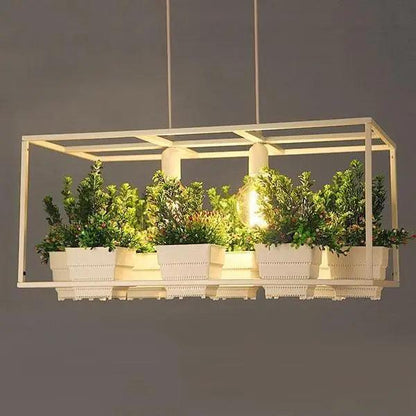 Planter Light Chandelier - White
