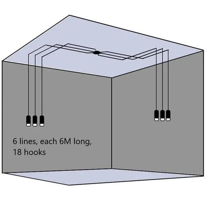 Plug-In Hanging Lights - 6 Pendants (6m) B