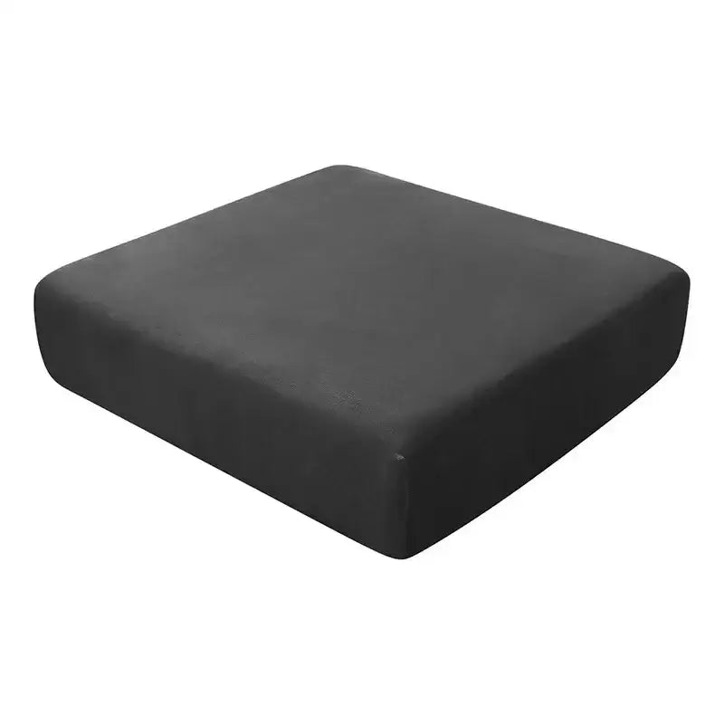 Black square sofa cushion featuring a soft plush fabric surface for living room protection and comfort