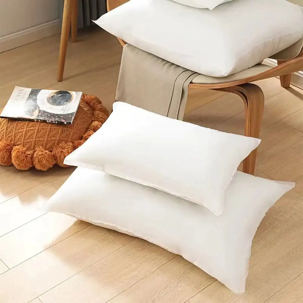 White rectangular pillow core with soft plush fabric in cotton-padded pillow core for living room decorbites cushion insert