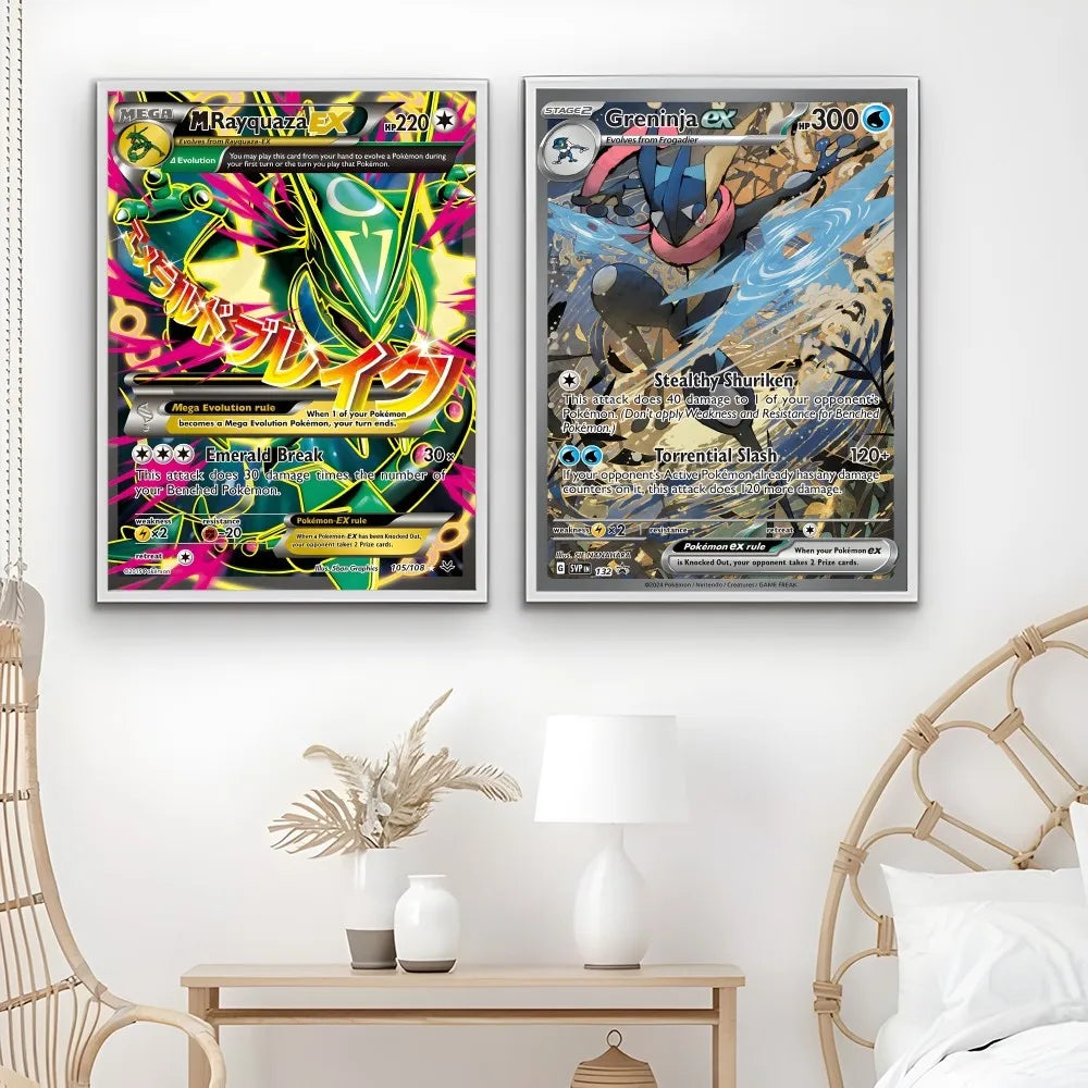 Pokemon Card Poster Set - Wall Art Decor - Posters